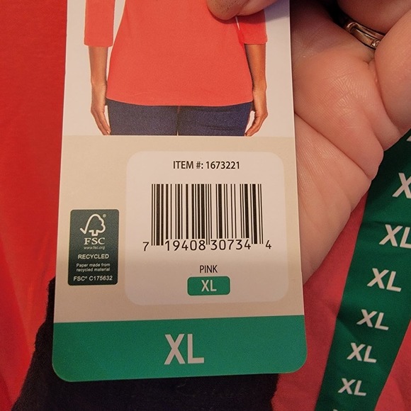 Orvis Pullover Vneck Top XL Pink - Picture 2 of 4